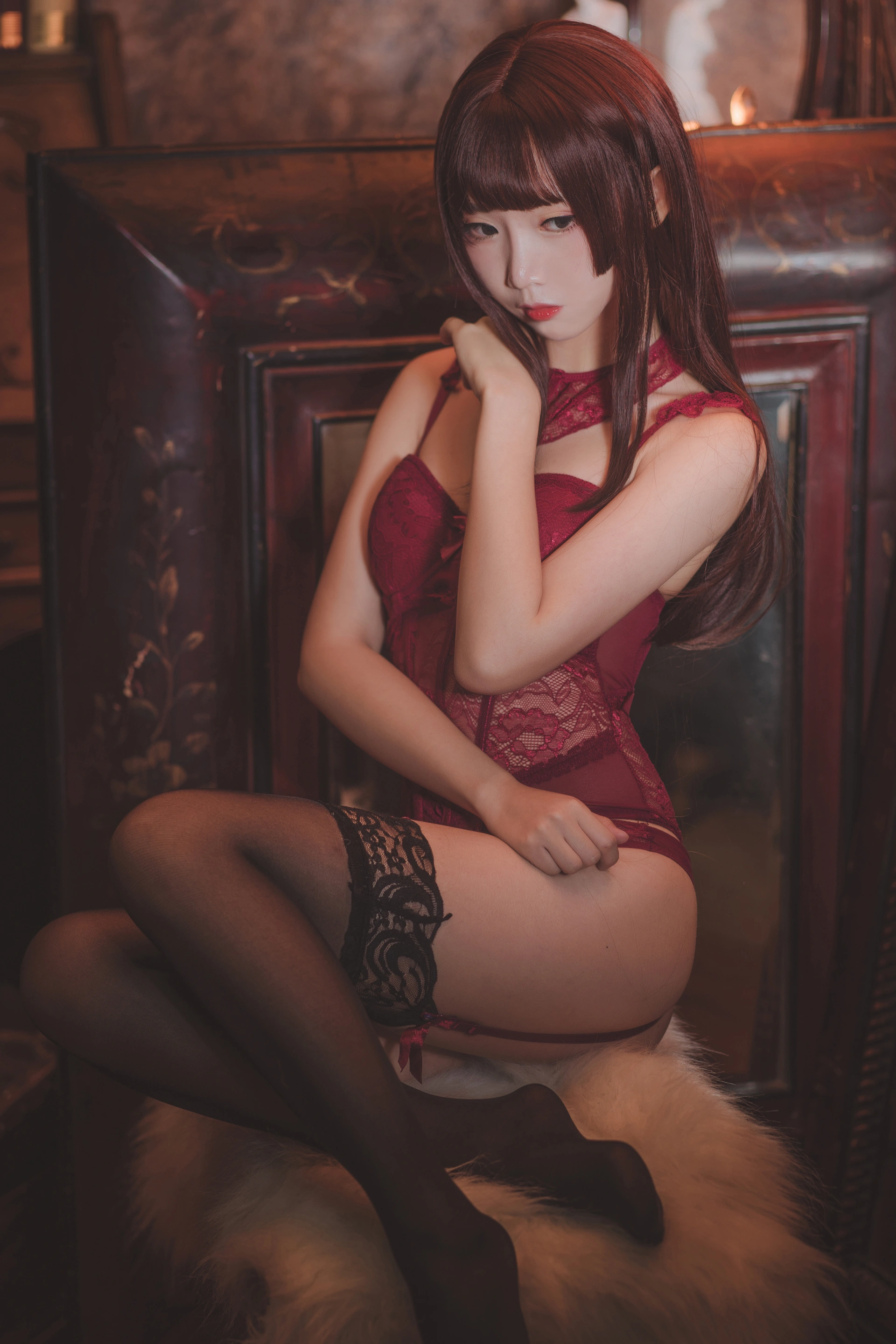 面饼仙儿 - NO.014 脑内少女 红色束衣 2